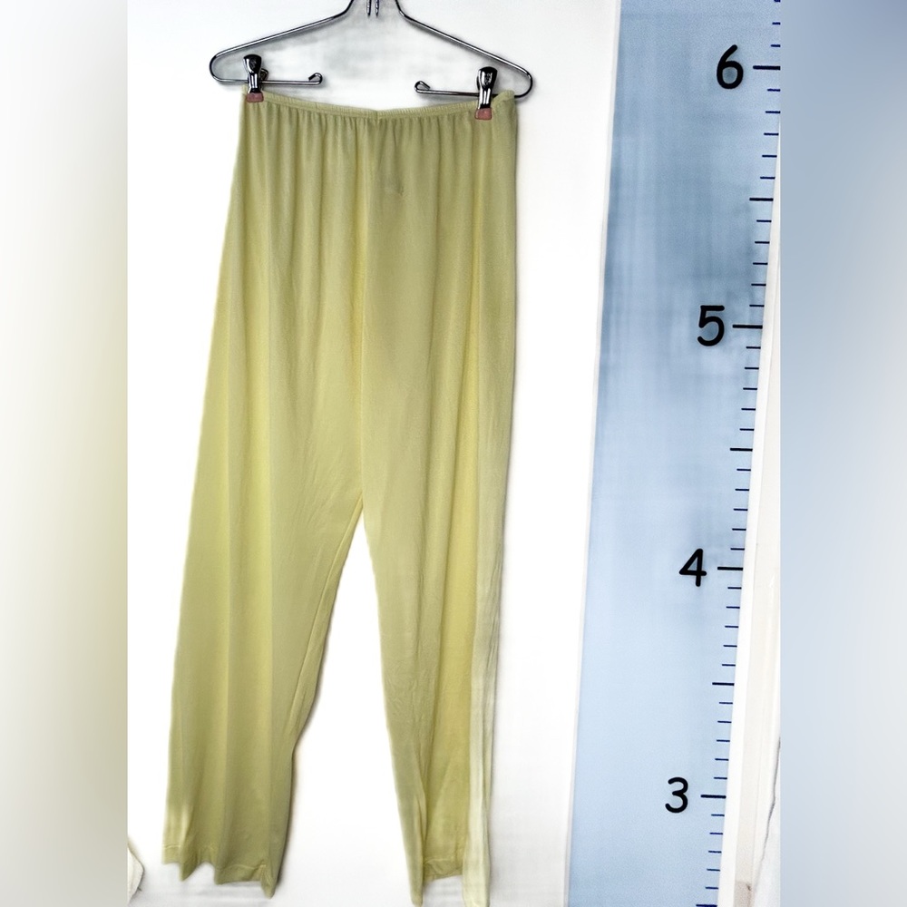 Vanity Fair Yellow Nylon Pajama Pants Medium